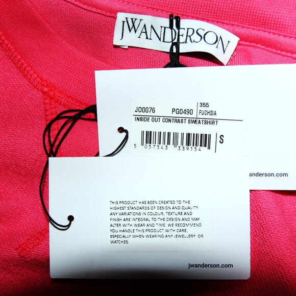 BNWT SS22 J.W.ANDERSON INSIDE OUT CONTRAST SWEATSHIRT S - Picture 8 of 13